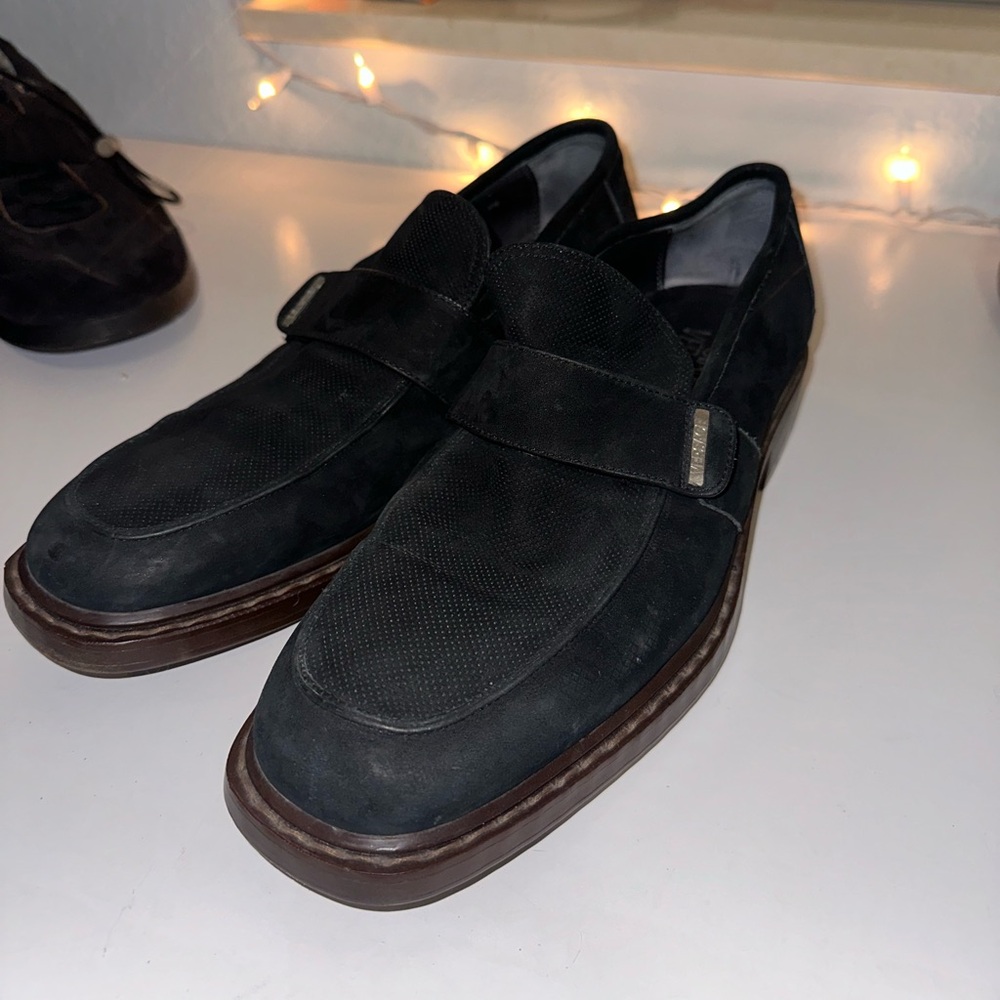 Gianni Versace Rare Slip on Suede Loafers Shoes Size 8 1/2